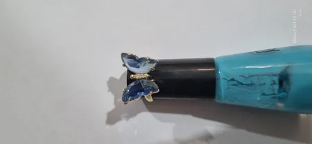 انگشتر دخترانه مدل پروانه کریستالی 148 رنگ آبی