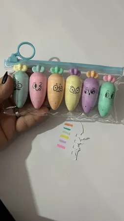 ماژیک علامت گذار طرح هویج مجموعه 6 عددی