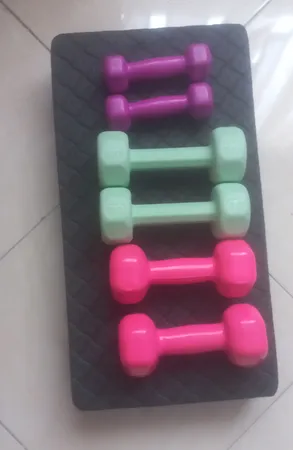 دمبل مدل روکش‌دار وزن 3 کیلوگرمی بسته دو عددی