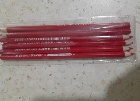 مداد قرمز آریا کد 3002 بسته 6 عددی