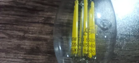 لامپ فیلامنتی ال ای دی 6 وات مدل شمعی پایه e14 بسته 6 عددی