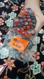 توپ بازی ضد استرس مدل Gel Bullets White Mesh Squish Ball