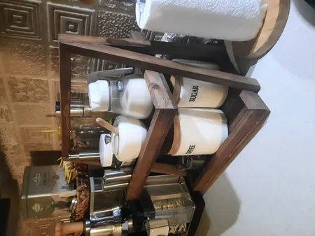 شلف رومیزی مدل دو طبقه چوبی کد 053