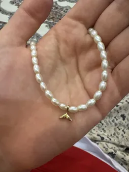 آویز گردنبند طلا 18 عیار زنانه ناریا طرح دم وال کد SH5