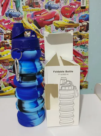 قمقمه تاشو مدل سیلیکونی کد New04 گنجایش 0.5 لیتر