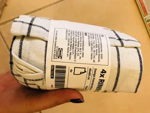 تجریه خرید دستمال آشپزخانه ایکیا مدل RINNIG مجموعه 4 عددی