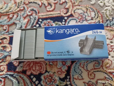 سوزن منگنه کانگرو کد 45021 سایز 24/6 بسته 1000 عددی