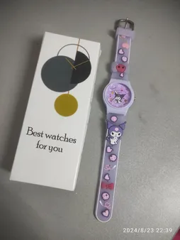 ساعت مچی عقربه ای بچگانه مدل بند سیلیکونی طرح کُرومی گربه خفاشی