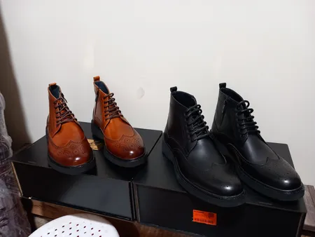 نیم بوت مردانه چرم عطارد مدل چرم طبیعی کد SH24