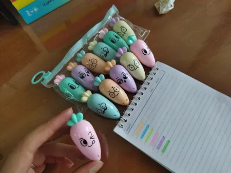 ماژیک علامت گذار طرح هویج مجموعه 6 عددی