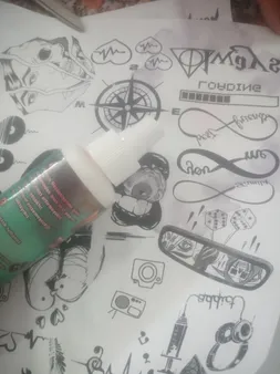 اسپری تتو موقت مدلTAA201حجم 120میلی لیتر به همراه تتو موقت