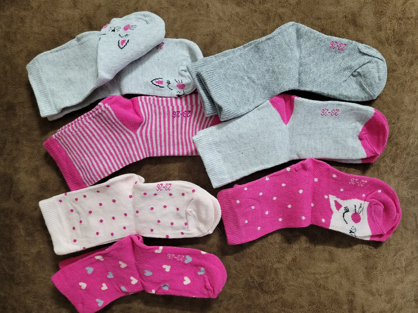 جوراب ساق بلند دخترانه لوپیلو مدل ger875 مجموعه 7 عددی