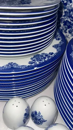 سرویس غذاخوری 28 پارچه 6 نفر چینی زرین ایران مدل ایتالیا اف فلورانس درجه عالی