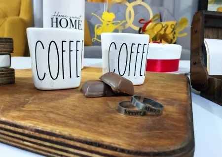 ست انگشتر زنانه و مردانه مدل همیشه و برای همیشه کد FG 56