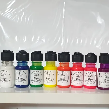 رنگ رزین اپوکسی فیلو مدل Neon حجم 10 میلی‌لیتر بسته 8 عددی