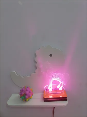 شلف دیواری اتاق کودک مدل دایناسور