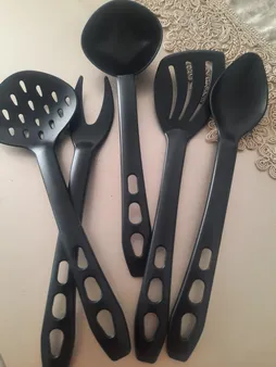 ست کف گیر و ملاقه آیدا مدل Colorful - بسته 5 عددی