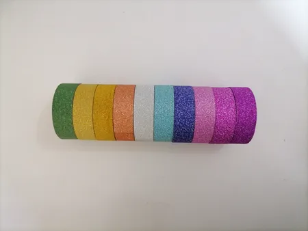 چسب نواری اکلیلی مدل Glitter بسته 10 عددی