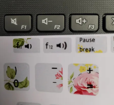 برچسب حروف فارسی کیبورد طرح گل رز کد ۰۱