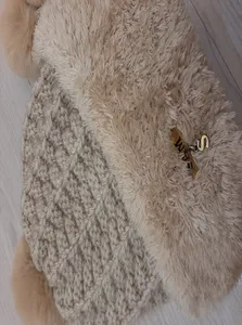 تجریه خرید کلاه بافتنی سام مدل لبه خز طرح پوم دار کد 517