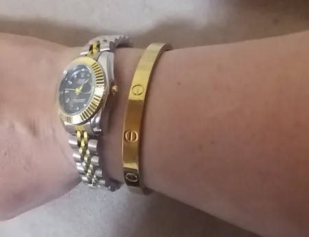 ساعت مچی عقربه ای دخترانه مدل دیت جاست کد Rx1