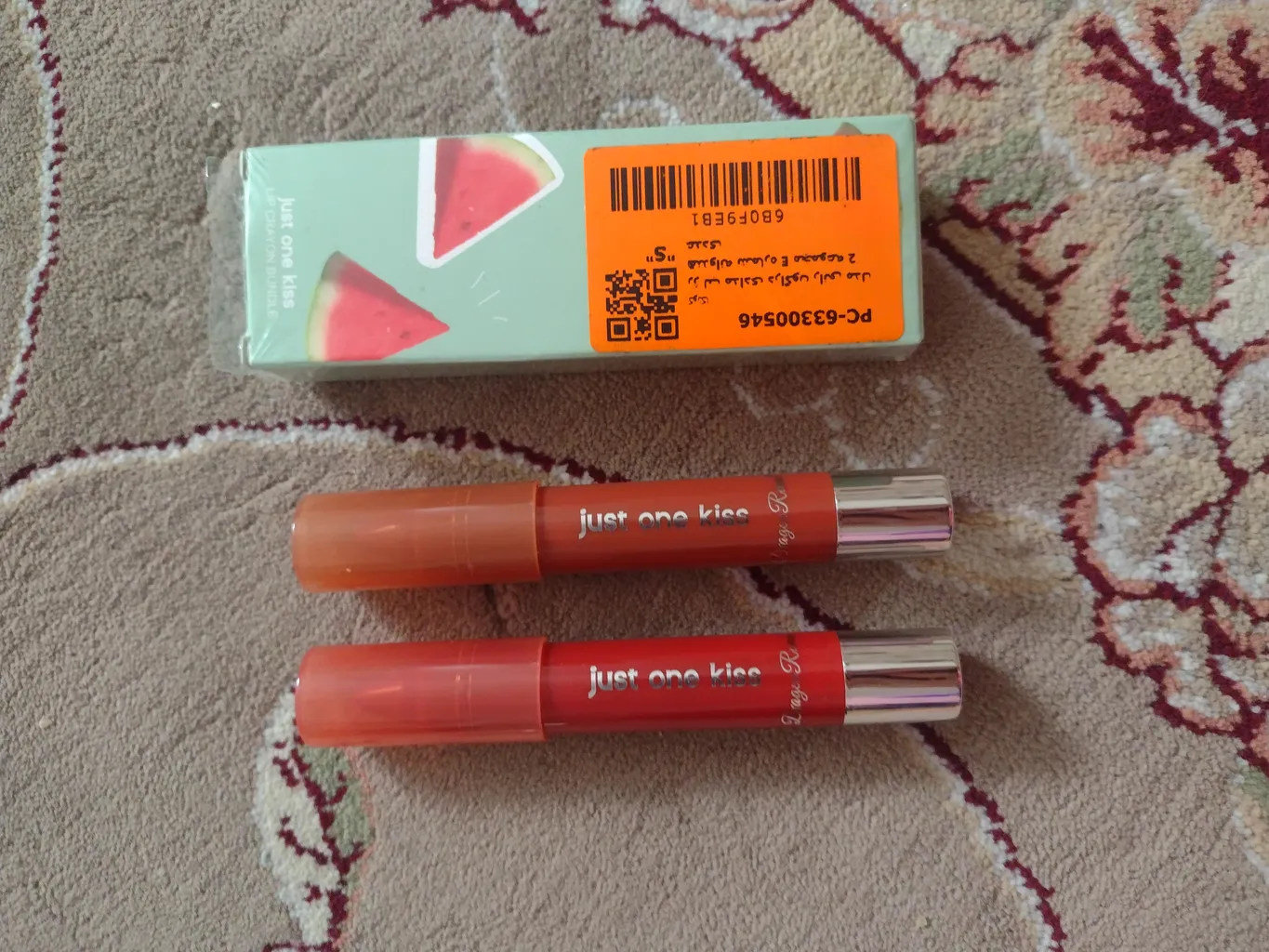 رژ لب مدادی دراگون رانی مدل هندوانه شماره E مجموعه 2 عددی