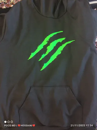 هودی مردانه طرح چنگ کد A03 رنگ مشکی