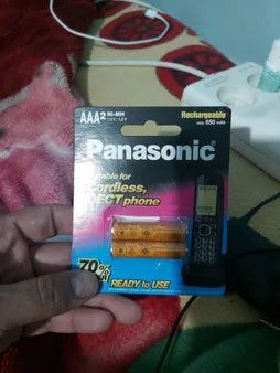 باتری نیم قلم شارژی AAA تلفن بی سیم مدل BK-4LDAW/2BT