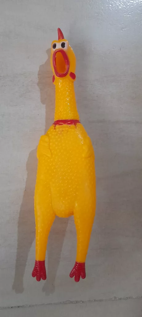 اسباب بازی سگ و گربه مدل مرغ نالان زرد