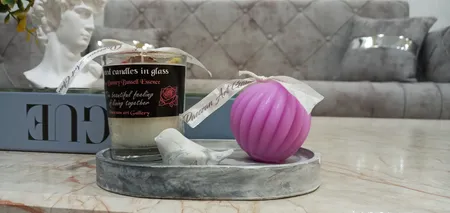 شمع دست ساز مدل دکوری مجموعه چهار عددی