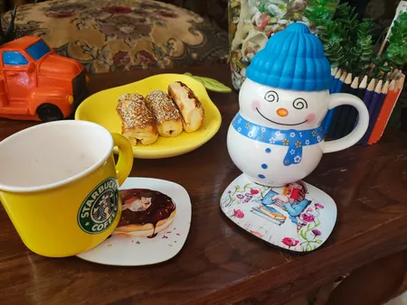 ماگ طرح آدم برفی مدل Happy Christmas