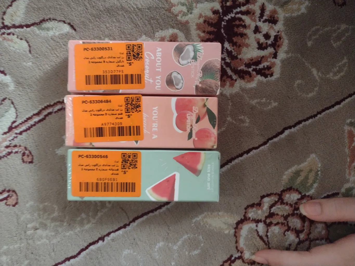 رژ لب مدادی دراگون رانی مدل هندوانه شماره E مجموعه 2 عددی