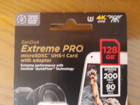کارت حافظه SDSQXCU سن دیسک مدل Extreme Pro 4k استاندارد UHS-I سرعت 200MBps ظرفیت 128 گیگابایت