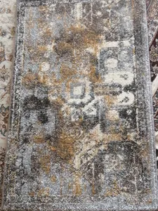 تجریه خرید فرش ماشینی ساوین کد 4116 زمینه نقره ای