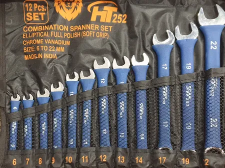 آچار یکسر تخت و یکسر رینگی اچ تی مدل SD120 مجموعه 12 عددی