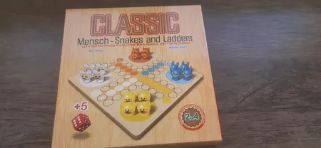 بازی منچ و مارپله کلاسیک تخته چوبی مدل Animals