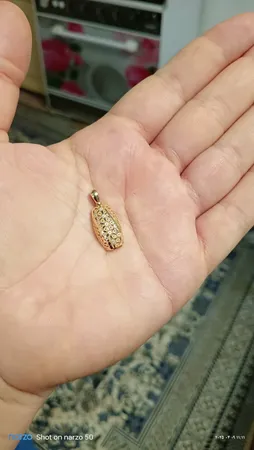 آویز گردنبند طلا 18 عیار زنانه طلای مستجابی مدل آوا کد 6758