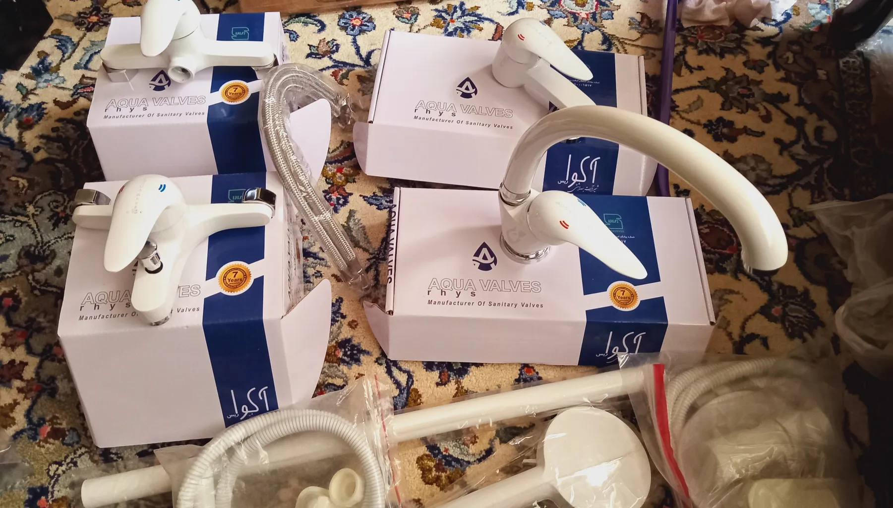 ست شیرآلات آکوا ریس مدل قهرمان تنسو پلاس مجموعه 6عددی