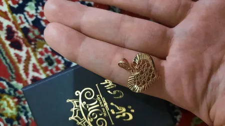 آویز گردنبند طلا 18 عیار زنانه طلای مستجابی مدل قلب کد 8817