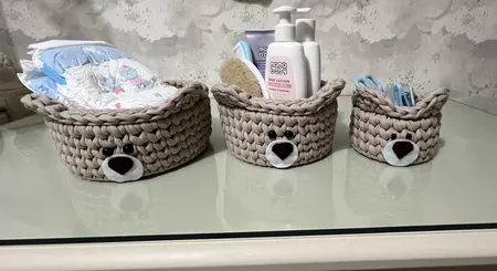 ارگانایزرکودک طرح خرسی مدل تریکو کد BEAR-02 مجوعه 3 عددی