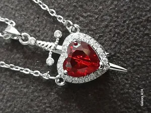 تجریه خرید گردنبند مدل دوستی قلب و شمشیر بسته 2 عددی