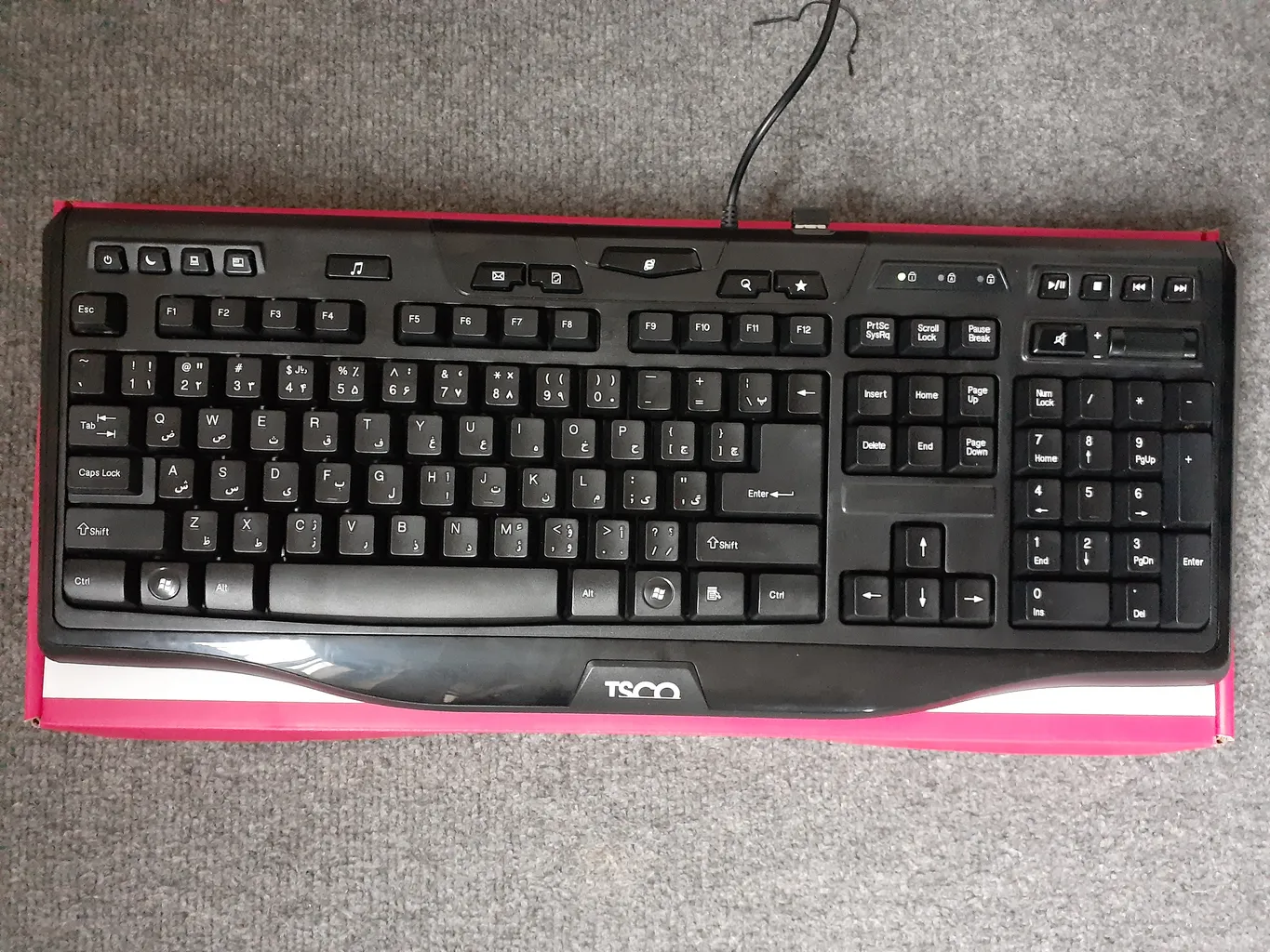 کیبورد تسکو مدل TK 8018 با حروف فارسی