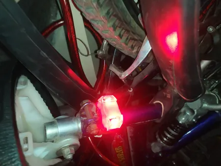 چراغ جلو و عقب دوچرخه مدل ژله ای بسته 2 عددی