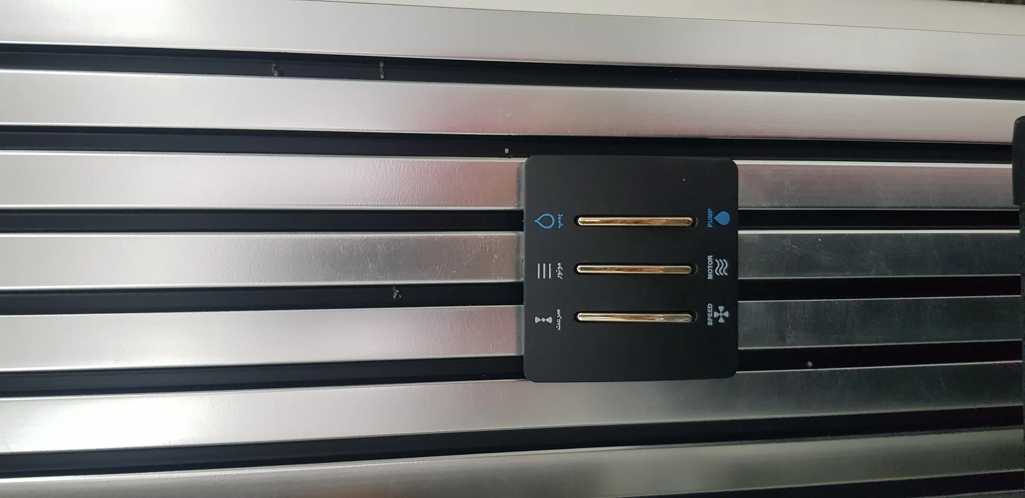 کلید دو پل صنایع آسیا الکتریک مدل کریستال BLK-GLD