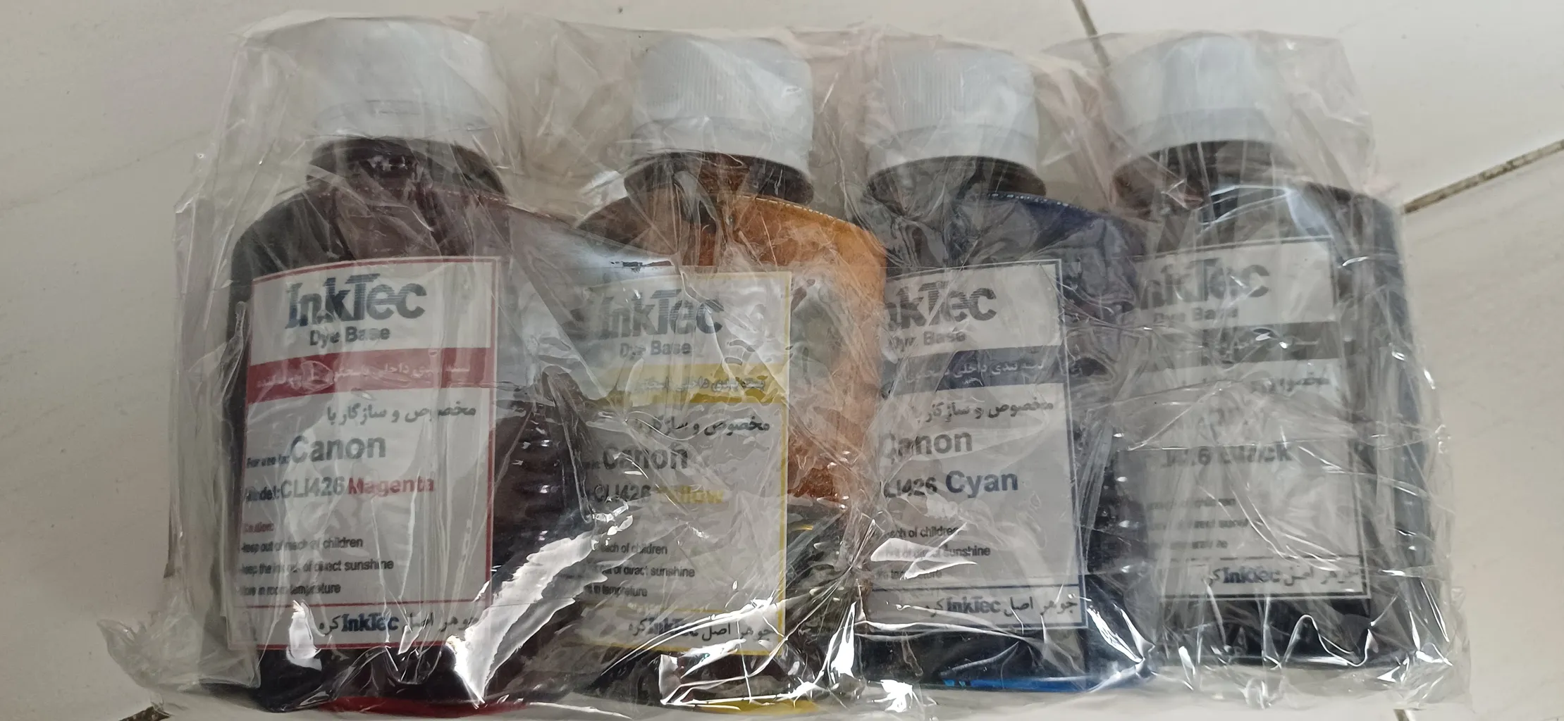 جوهر مخزن اینک تک مدل MCY100 حجم 100 میلی لیتر مجموعه 4 عددی