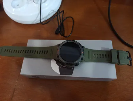 ساعت هوشمند 46 میلی متری مدل T͏45i.v2025 بند سیلیـکونی