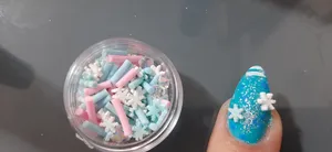 تجریه خرید مجموعه تزئین ناخن چلیپا مدل برف فیمو کد 102 بسته 100 عددی