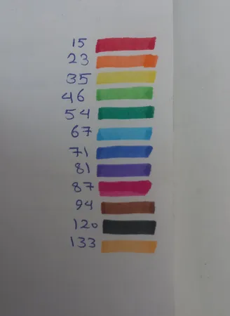 ماژیک علامت گذار کد 01 بسته 12 عددی