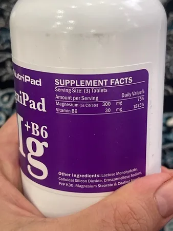 قرص منیزیم سیترات و ویتامین ب6 نوتری پاد بسته 60 عددی