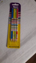 مداد مشکی الیپون مدل فانتزی گرد کد 8101540 بسته 4 عددی